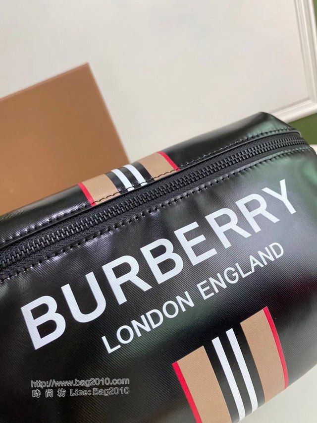 Burberry專櫃新款腰包 巴寶莉品牌徽標與標誌性條紋腰包挎包胸包  db1210